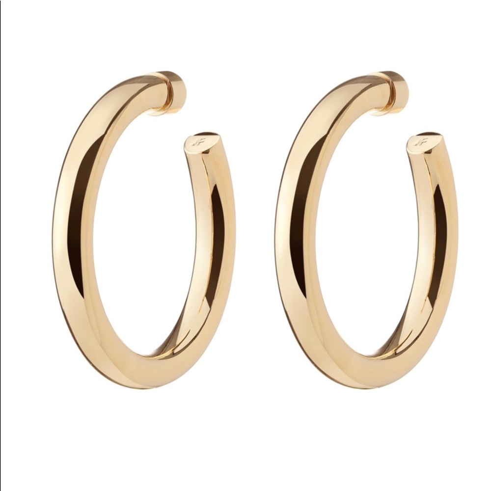 Jennifer Fisher BABY SAMIRA HOOPS - 10k gold plate